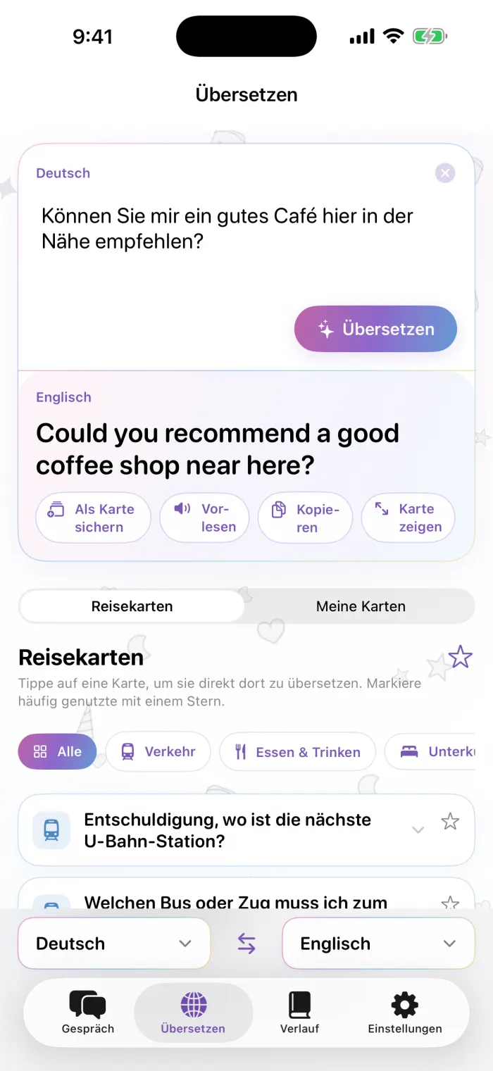 Übersetzen