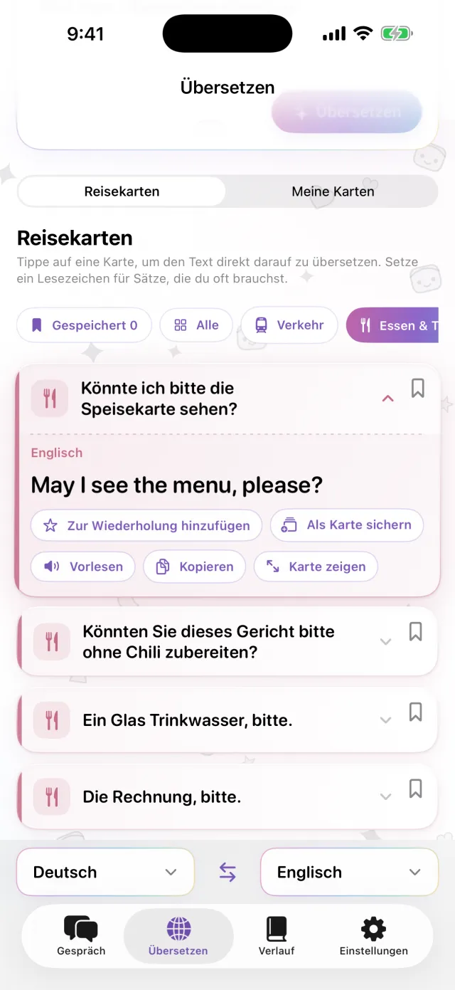 Speichere, was du immer wieder sagst