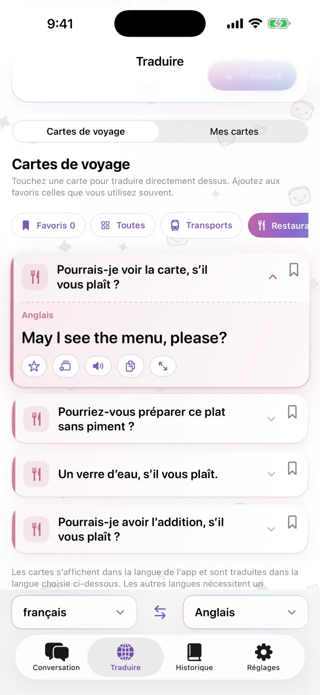 Enregistrez les phrases que vous répétez