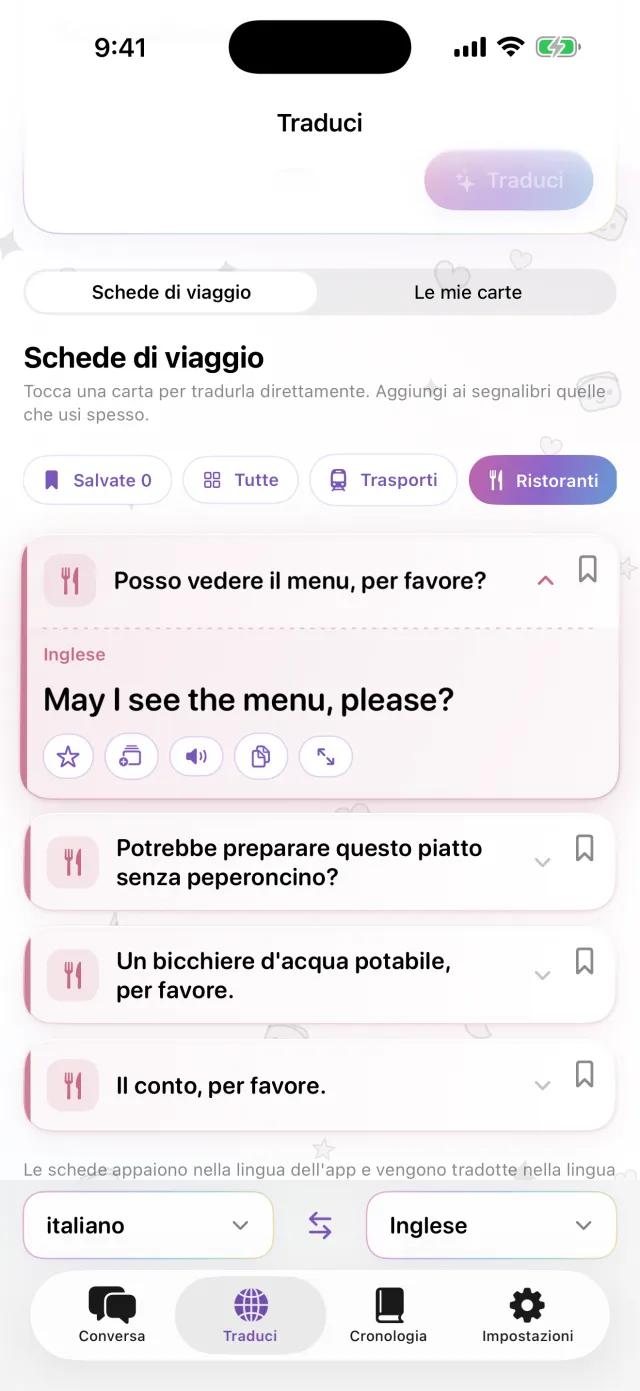 Salva le frasi che ripeti ogni volta
